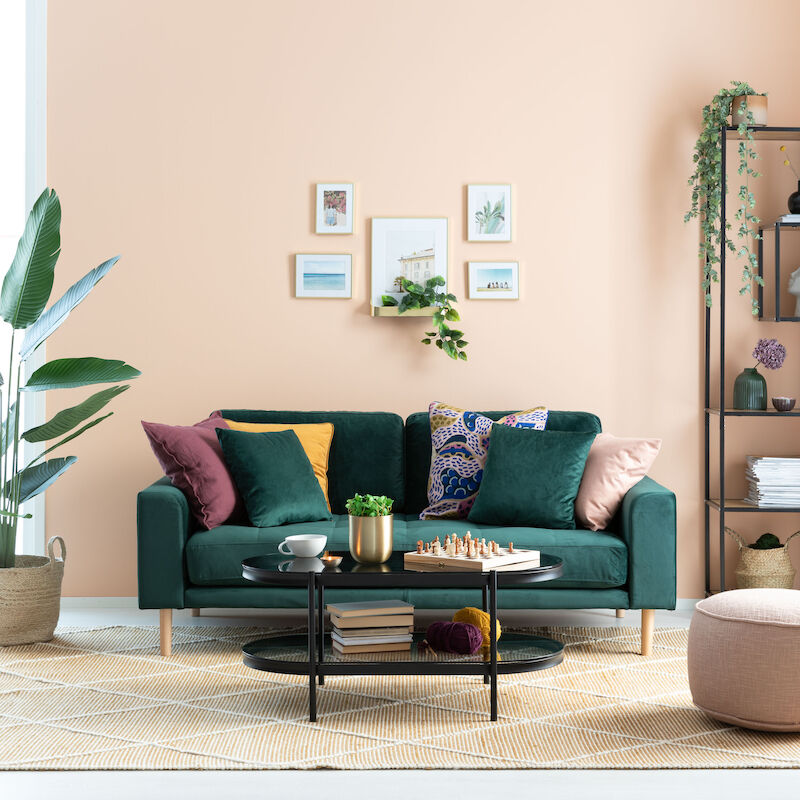 House Nordic Lido 2-istuttava sohva Bluvel 78 tummanvihreä sametti