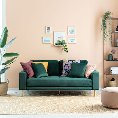 House Nordic Lido 2-istuttava sohva Bluvel 78  tummanvihreä sametti