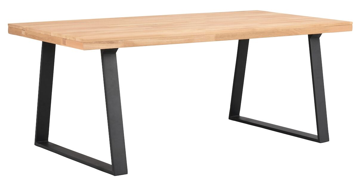 Rowico Home Brooklyn ruokapöytä 170x95 cm tammi/musta U-jalka