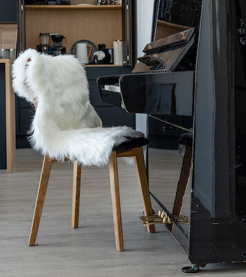 4living keinotekoinen lampaantalja 60x90 cm musta