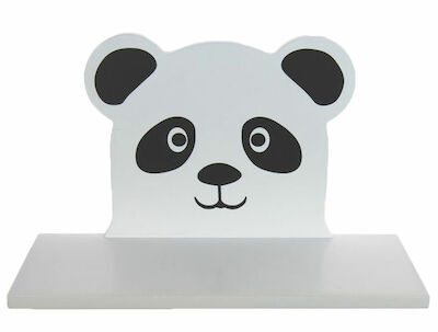 Weiste Panda seinähylly 23x9x13 cm valkoinen/musta