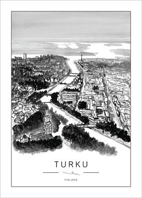 Kaverini Turku kaupunkijuliste 30x40 cm