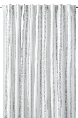 Svanefors Disa verhot 2x140x250 cm musta/valkoinen