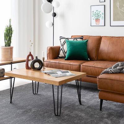 Silmu sohvapöytä 90x60 cm luonnonväri/musta