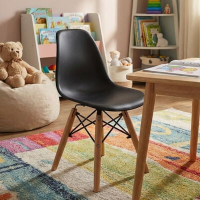 Dio lastentuoli musta, puunväriset jalat