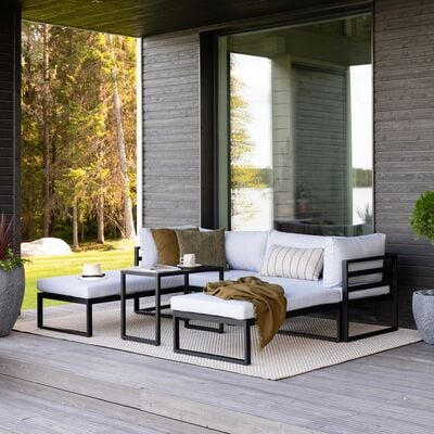 Kallio sohvaryhmä musta/harmaa