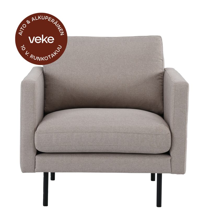 Scandic Copenhagen nojatuoli hiekka Malmo 08, mustat jalat