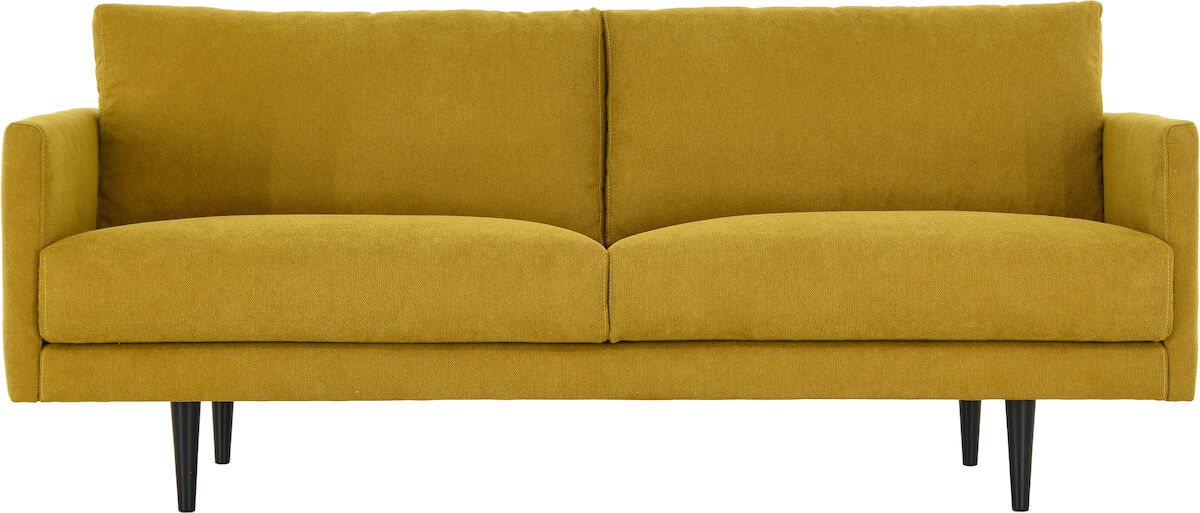 Huurre 2,5-istuttava sohva sinapinkeltainen,Bloq 06,Jalka J-138 Musta