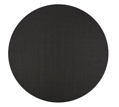 VM Carpet Sisal matto 133 cm pyöreä harmaa mix, 70 mm kanttaus