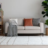Toronto 2-istuttava sohva hiekka hygge 10, jalka musta metalli