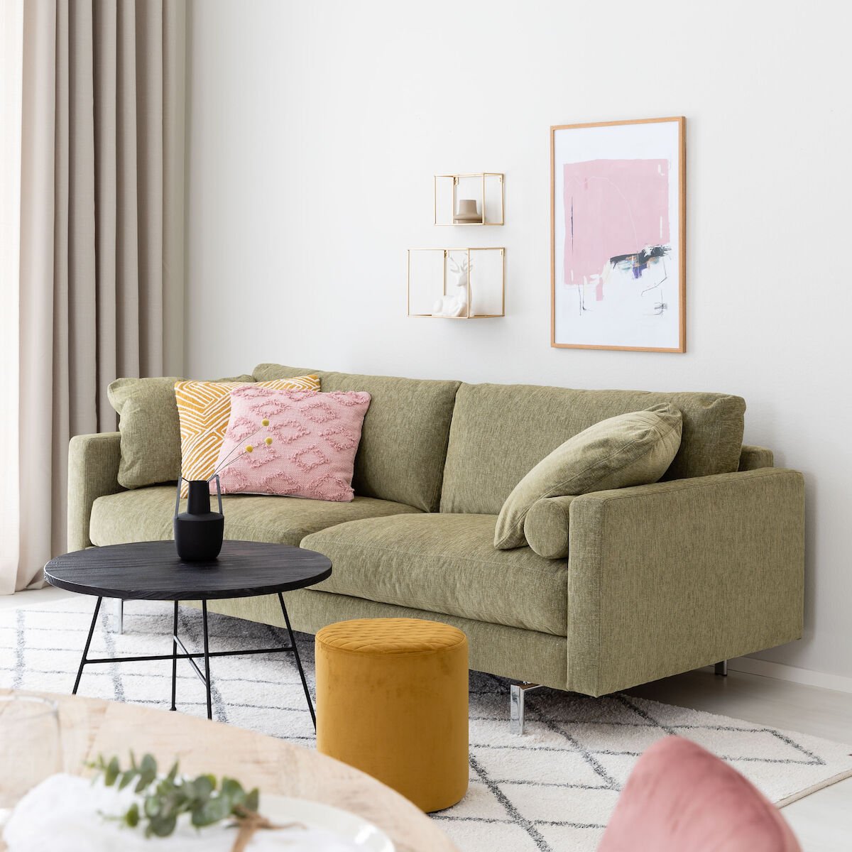 Montesano 3-istuttava sohva vihreä