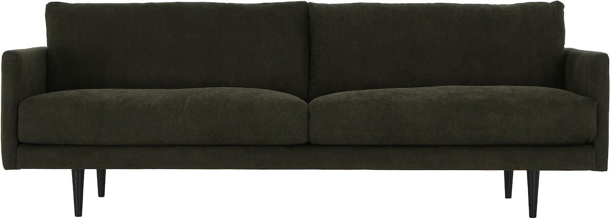 Huurre 3,5-istuttava sohva tummanvihreä,Bloq 162,Jalka J-138 Musta
