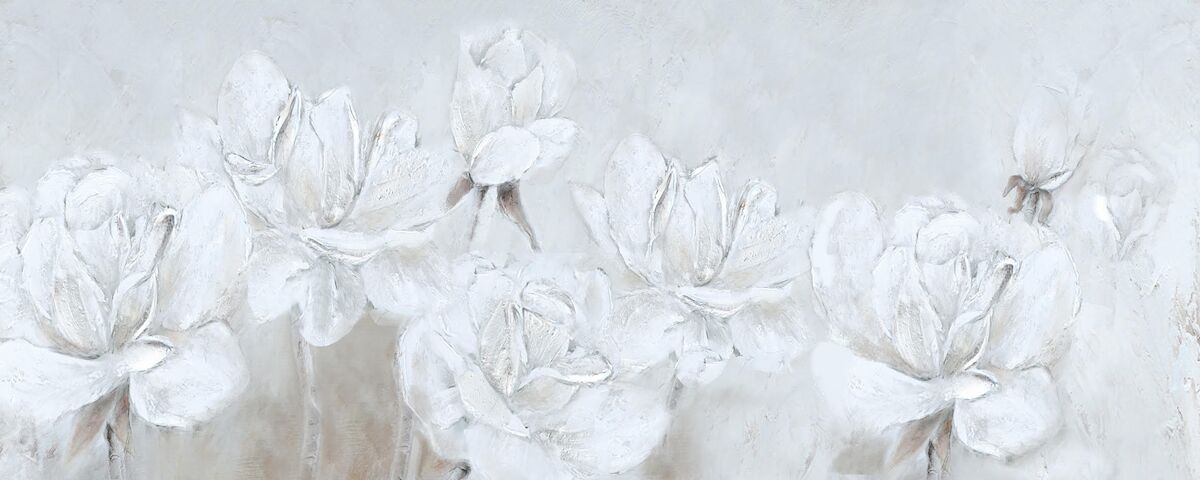 ArtLink Öljyväritaulu vaaleat kukat 60×150 cm