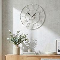 Metalli seinäkello Ø40 cm valkoinen