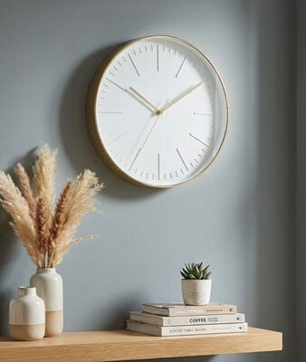 Seinäkello Ø30 cm messinki