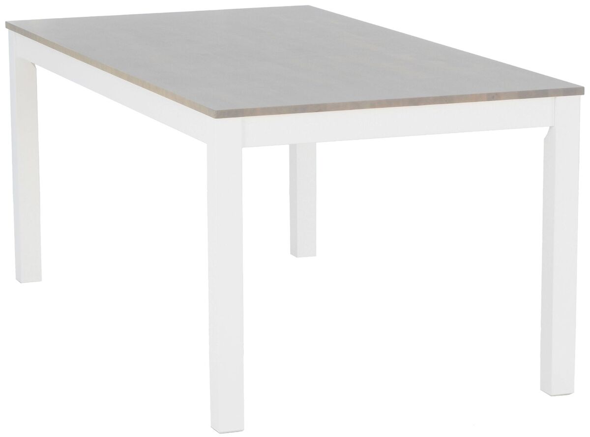 Moona ruokapöytä 100×220 cm valkoinen/tummanharmaa