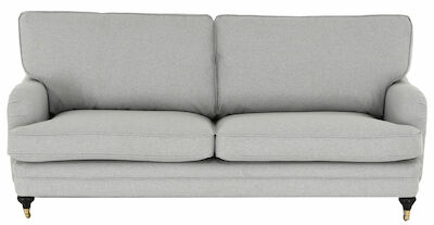 Hetki 3-istuttava sohva luonnonvalkoinen Solid 03, messinki/musta jalat