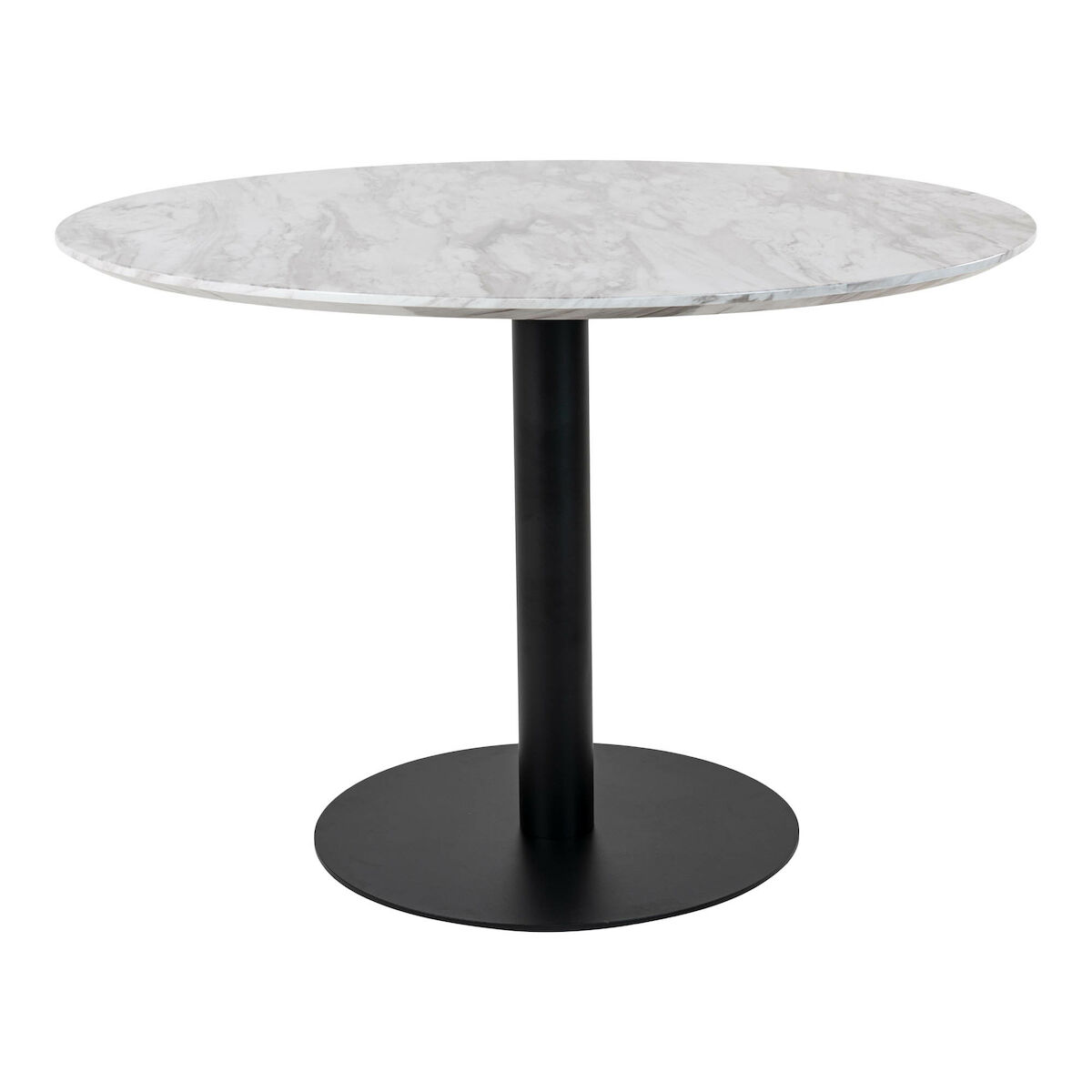 House Nordic Bolzano pyöreä ruokapöytä 110 cm marmori/musta