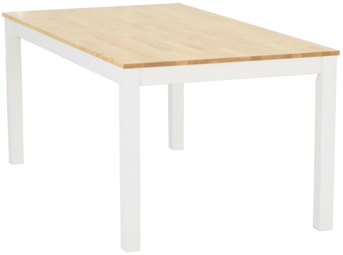 Moona ruokapöytä 100×220 cm valkoinen/koivu