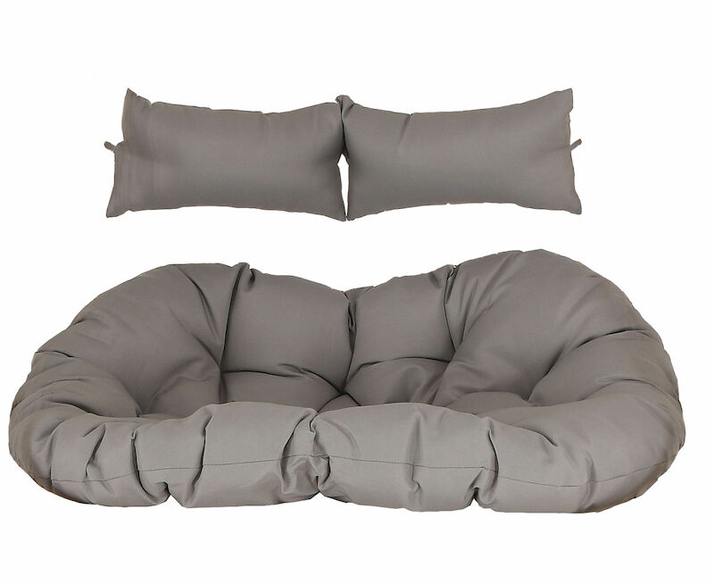 Tupla 2-istuttavan riipputuolin pehmuste harmaa