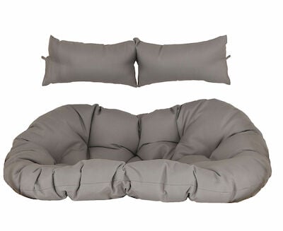 Tupla 2-istuttavan riipputuolin pehmuste harmaa