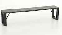 Honka penkki 195x35 cm puujalalla musta