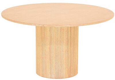 Korpi pyöreä ruokapöytä 130 cm valkopesty tammiviilu