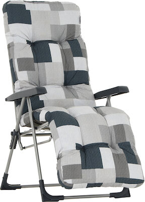 4Living Baden Baden tuoli+pehmuste, valkoinen beige sulkakuvio