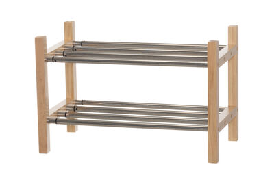 4Living säädettävä kenkäteline musta