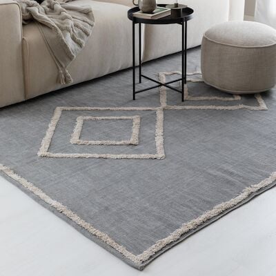 Fanni K Klaani puuvillamatto 200x290 cm hiili