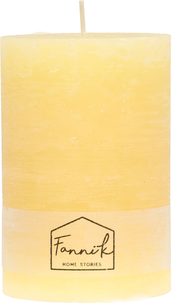 Fanni K Rustiikki pöytäkynttilä 10×15 cm keltainen