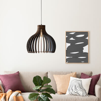 Kaarre riippuvalaisin 43 cm valkoinen