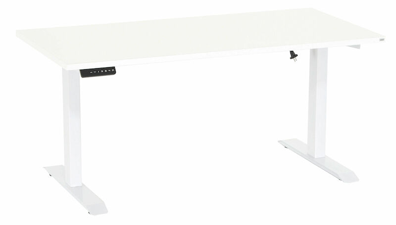 Office sähköpöytä 140x70 cm valkoinen valkoinen jalka