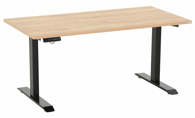 Office sähköpöytä 140x70 cm tammi musta jalka