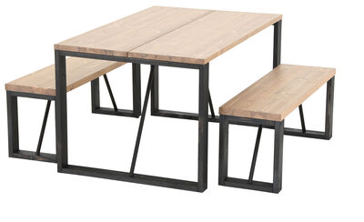 Honka 4-hengen ruokailuryhmä musta puujaloilla