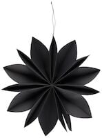 Paperikukka 7-sakarainen 45 cm musta