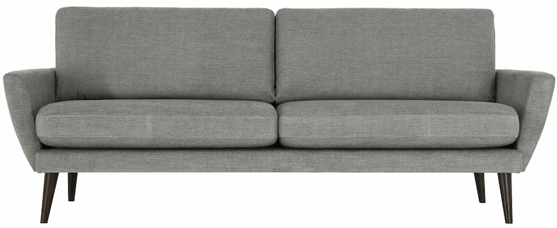 Viive sohva 3-istuttava vaaleanharmaa Naomi 213, jalat 50100 wenge