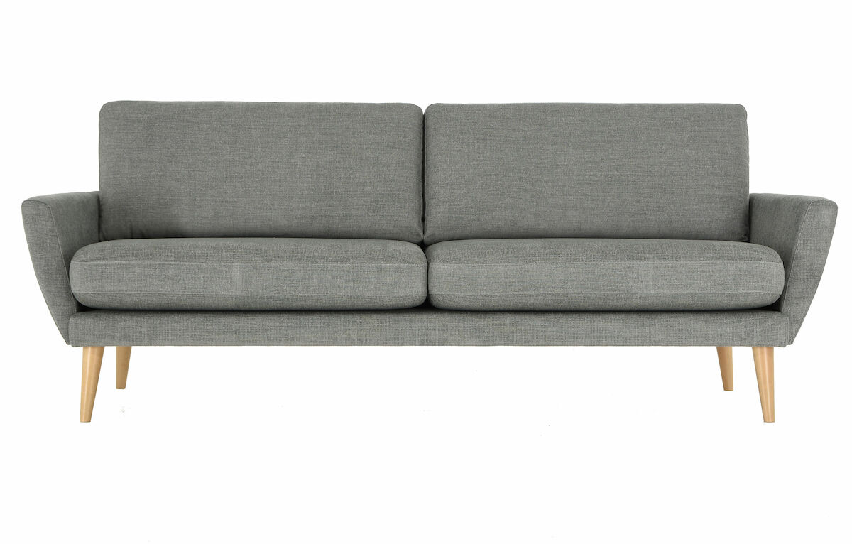 Viive sohva 3-istuttava vaaleanharmaa Naomi 213, jalat 50100 tammi