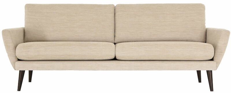 Viive sohva 3-istuttava vaalea beige Naomi 42, jalat 50100 wenge