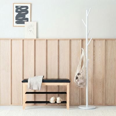 Oksa pystynaulakko valkoinen