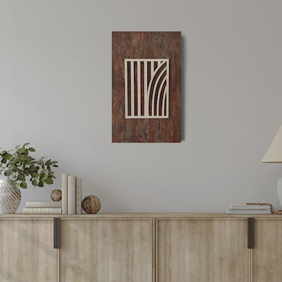 Koivuiset Taipuva Metsä taulu okra 37x57cm