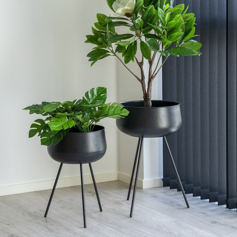 House Nordic Ardola kukkaruukut 2 kpl musta