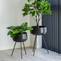 House Nordic Ardola kukkaruukut 2 kpl musta