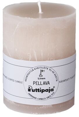 Puttipaja läpivärjätty tuoksukynttilä 10 cm pellava