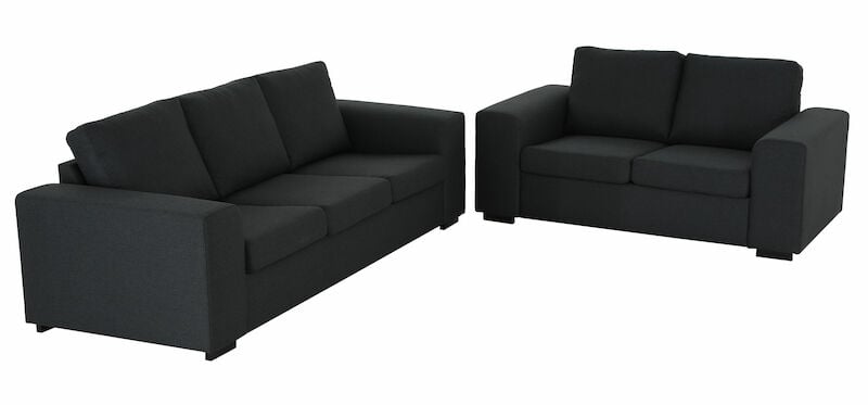 Joel sohvakalusto 3- ja 2-istuttavat tummanharmaa