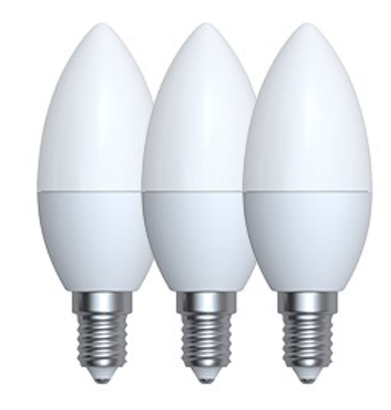 Trio LED-kynttilälamppu E14 6W 470lm 3000K 3-pack