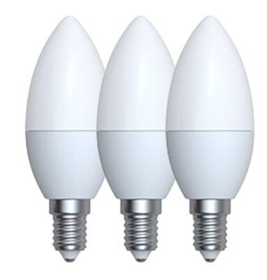 Trio LED-kynttilälamppu E14  6W 470lm 3000K 3-pack