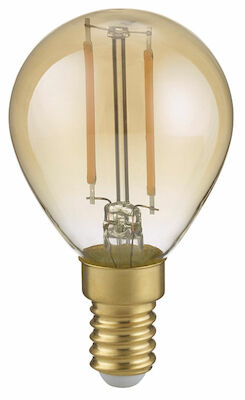 Trio LED-lamppu E14 filament vakiokupu 2W 225 lm 2700K ruskea 3-pack