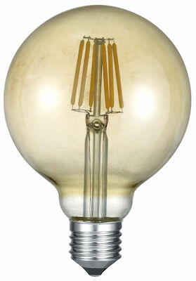 Trio LED-lamppu E27 filament iso globe 8W 806lm 2700K ruskea switch dimmer