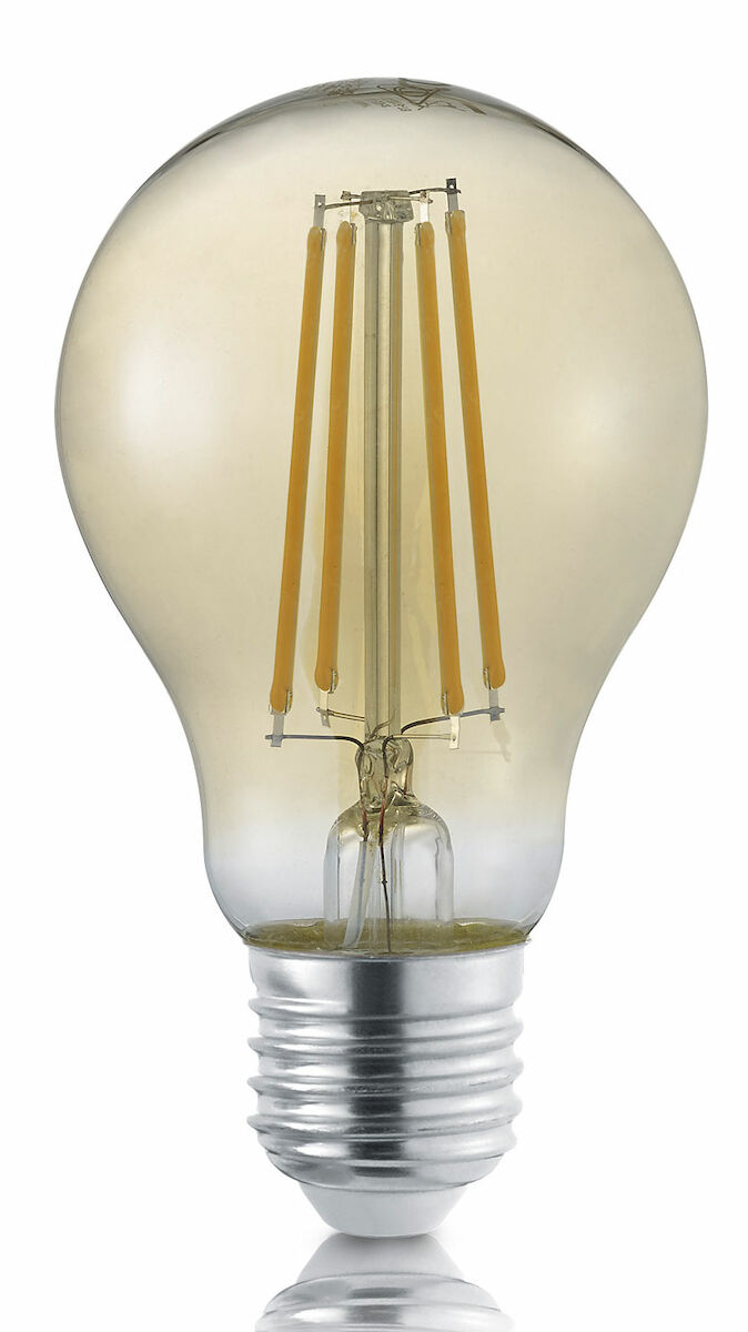 Trio LED-lamppu E27 filament vakiokupu 8W 700m 2700K ruskea switch dimmer